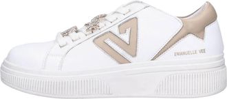 Emanuelle Vee Sneakers Wit - Dames - Sneakers - Wit - 36 EU - Leer - Schoenen
