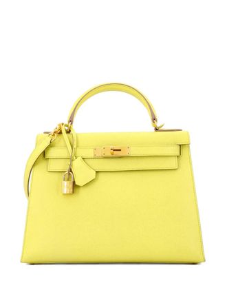 Herm&egrave;s Kelly Handbag Yellow Epsom with Gold Hardware 28 satchel - women - Calf Leather/Leather - One Size