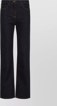 Etro lurex thread straight leg jeans