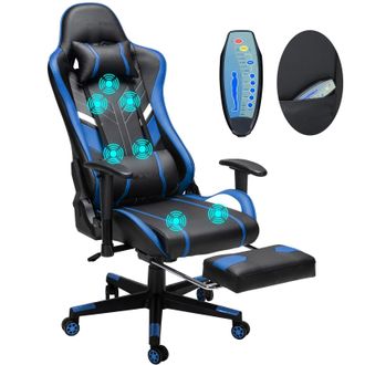 OEM Silla De Oficina, Dise&ntilde;o Ergon&oacute;mico, Altura Regulable, Color Negro Y Azul