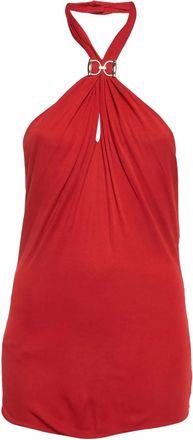 Gucci Horsebit top met halternek - Rood