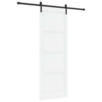 vidaXL Puerta Corredera Blanco Y Negro 83 X 232 Cm Vidaxl