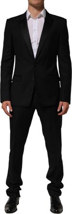 Dolce & Gabbana Black 2 Buttons Jacket Formal 2 Piece Mens Suit