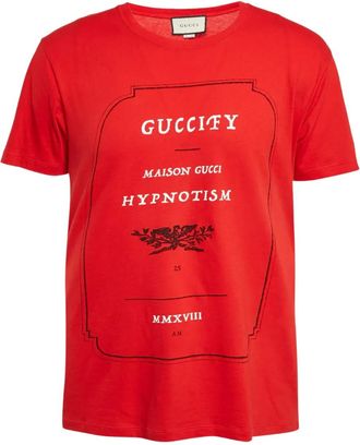 Gucci T-shirt met grafische print - Rood