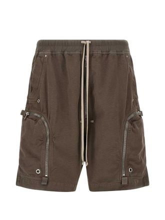 Rick Owens Drawstring Shorts With Bauhaus Zip Details
