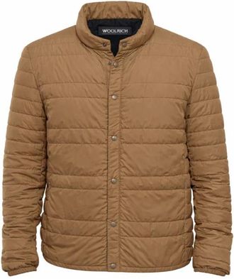 Woolrich Licht Gewatteerd Donsjack - Heren - Gewatteerde jassen - Bruin - M - Leer - Jassen