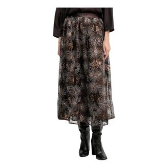 Oui Rokken, Dames, Veelkleurig, XS, Pailletten, Midi Rokken