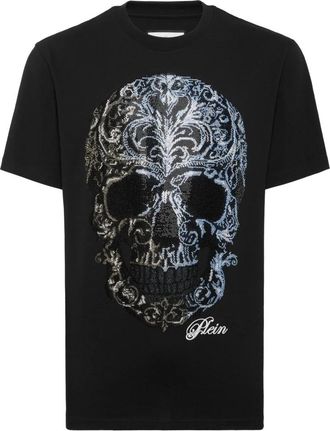 Philipp Plein T-Shirt Round Neck SS Skull - Heren - T-shirts - Zwart - L - Katoen - Tops