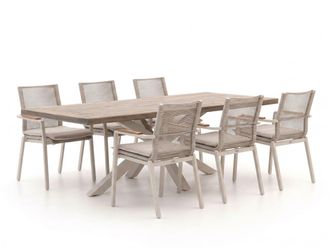 Bellagio la vita attrattiva Bellagio Marudo/Montorio 220cm dining tuinset 7-delig stapelbaar