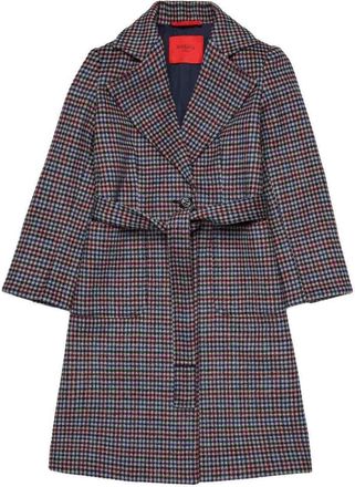 Max & Co. Checked Wool Coat With Belt