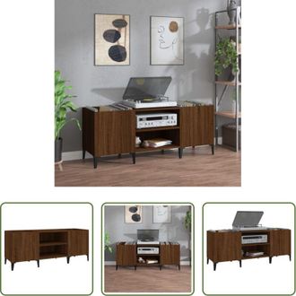 vidaXL Mobile per dischi vinili - Mobile Porta Dischi Rovere Marrone 121x38x48 Legno Multistrato