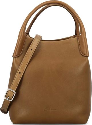 Loro Piana small Bale hook-closure tote bag - Bruin