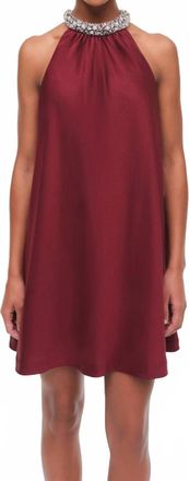 SIMKHAI Hadleigh Mini Dress In Oxblood