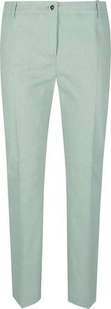 Pinko Bello Pant - Dames - Slim Fit Broeken - Groen - S - Leer - Broeken
