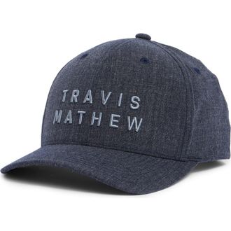 Travis Mathew Rockdale Snapback Baseball Cap in Heather Mood Indigo at Nordstrom Rack