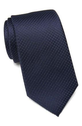 Calvin Klein Steel Micro Diamond Print Tie in Navy at Nordstrom Rack