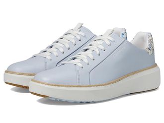 Cole Haan GrandPro Topspin Waterproof Golf Shoes Womens Shoes Heather/Sesame/Optic White : 5 C - Wide, Leather/Rubber