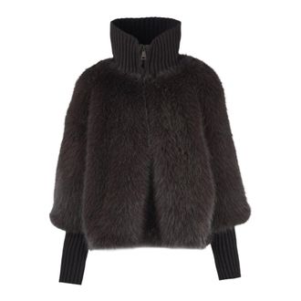 Souvenir Jassen van imitatiebont en shearling - Dames - Jassen - Bruin - Maat: S