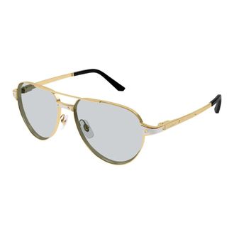 Cartier Aviator Sunglasses - male - Cartier - Sunglasses - Yellow - 59 MM - Accessories