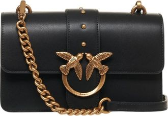 Pinko Elegante Crossbody Tas Nero Aw 25 - Dames - Schoudertassen - Zwart - ONE Size - Leer - Tassen