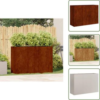 vidaXL Balcone - vidaXL Fioriera Arrugginita 120x40x80 cm in Acciaio Corten - Patio