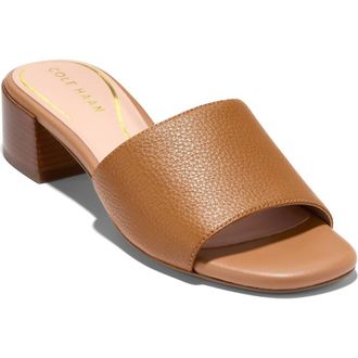 Cole Haan Calli Single Band Block Heel Slide Sandal in Pecan Ltr at Nordstrom Rack, Size 9.5