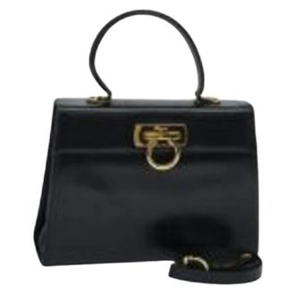 Ferragamo Pre-owned Handbags, female, Black, Size: ONE SIZE Pre-owned Handbag