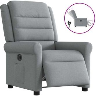 vidaXL Vidaxl - Sill&oacute;n Reclinable El&eacute;ctrico Tela Gris Claro