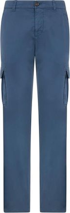 Moorer Broeken - Heren - Straight fit broeken - Blauw - M - Broeken