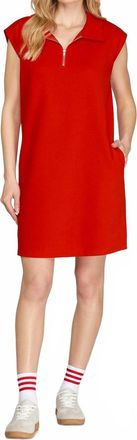 She + Sky Polo Everyday Mini Dress In Red