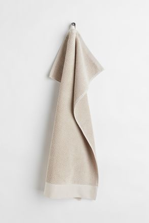 H&M Handtuch aus Baumwollfrottee - Hellbeige