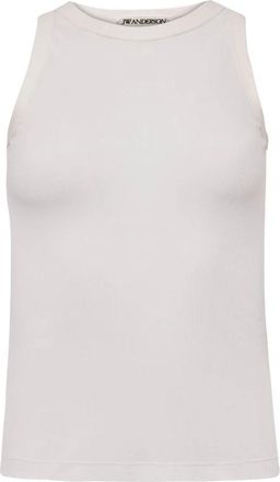 J.W.Anderson Sheer Cami Vest Top - Dames - Tops zonder mouwen - Wit - XS - Leer - Tops