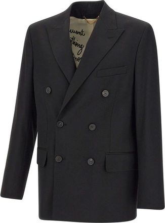 Golden Goose Zwarte Wol Dave Blazer Jas - Heren - Blazers - Zwart - XL - Wol - Jassen