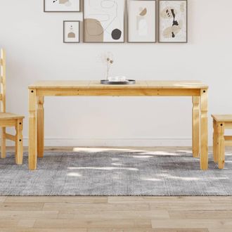 vidaXL Vidaxl - Mesa De Comedor Corona Madera Maciza De Pino 160x80x75 Cm