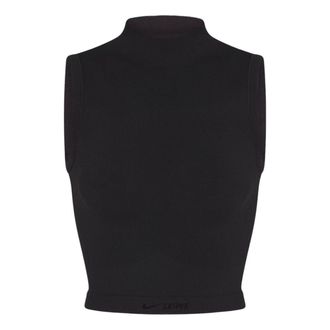Nike (WMNS) Nike x SKIMS Vintage Seamless Mock-Neck Long-Line Bra Obsidian TPTNK2954-OBD