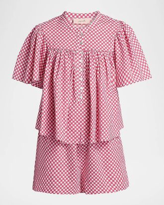 Papinelle Sleepwear Anais Gathered Boxer Pajamas