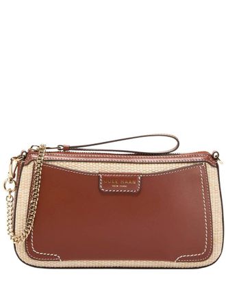 Cole Haan Leighton Straw & Leather Clutch