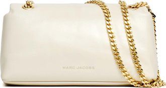 Marc Jacobs Womens Mini Shoulder Bag Scene Chain Cloud White Lamb Leather