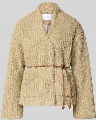Vero Moda Jacke mit Bindeg&uuml;rtel Modell KIRA in Beige, Gr&ouml;&szlig;e 34