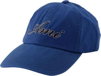 Ami Katoenen Borduurpet - unisex - Petten - Blauw - ONE Size - Katoen - Accessoires