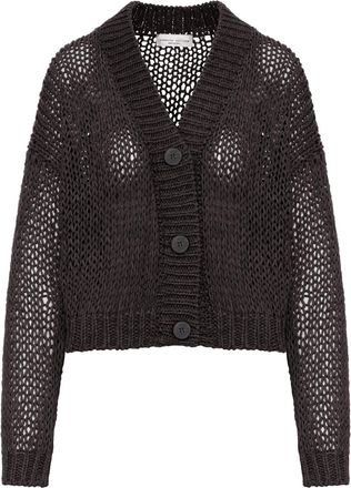 Roberto Collina CROPPED CARDIGAN IN PERFORATED KNIT - Roberto Collina - Woman