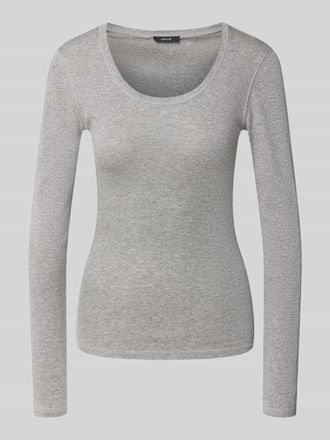 OPUS Slim Fit Langarmshirt aus Baumwoll-Modal-Mix Modell Sorana in Hellgrau, Gr&ouml;&szlig;e 36