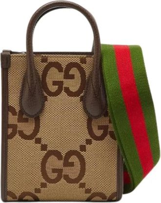 Gucci Pre-owned Mini Bags, female, Brown, Size: ONE SIZE Pre-owned Mini Vertical Tote