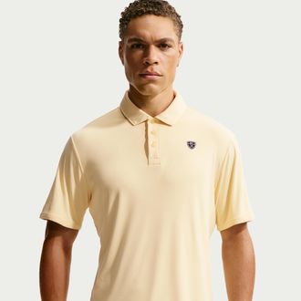 Nike Mens Par Dri-FIT Chest Logo Golf Polo in Yellow | IB0233-722