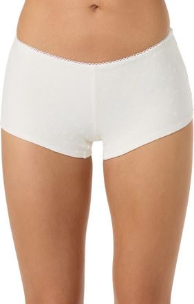 O'Neill Darling Daisy Surfs Up Swim Shorts in White at Nordstrom, Size Xx-Large