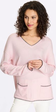 Heine Strickpullover HEINE Pullover, Damen, Gr. 36, hellros&eacute;, meliert, 50% Viskose, 28% Polyester, 22% Polyamid, meliert, unifarben, Pullover Strickpullover