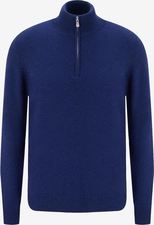 Brunello Cucinelli Pullover aus Kaschmir mit Stehkragen und Reissverschluss