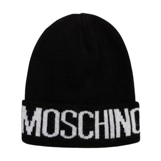 Moschino Beanie muts - Dames - Accessoires - Zwart - Maat: ONE Size Wol