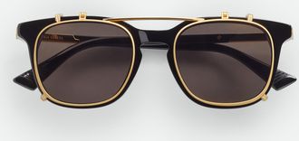 Bottega Veneta Occhiali Da Sole Squadrati Classic Con Clip - Bottega Veneta