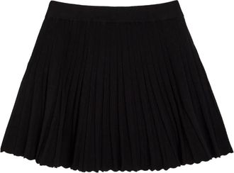 LoveShackFancy Mini-plooirok - Zwart
